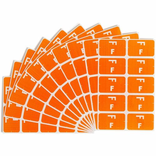 Label Accessories "F" Orange 100/PK
