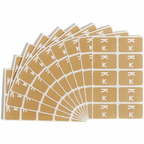 Label, Accessories, "K", Light Brown 100/PK