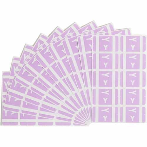 Color Coded Label, "Y", Lavender 100/PK