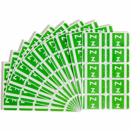 Color Coded Label, "Z", Light Green 100/PK