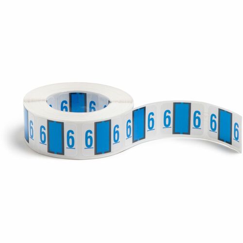 Label, Bccrn, End Tab, "6", Blue 500/RL