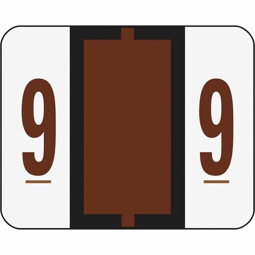 Label, Bccrn, End Tab, "9", Brown 500/RL