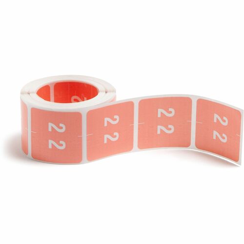Label, DCC, End Tab, "2", Pink 250/RL