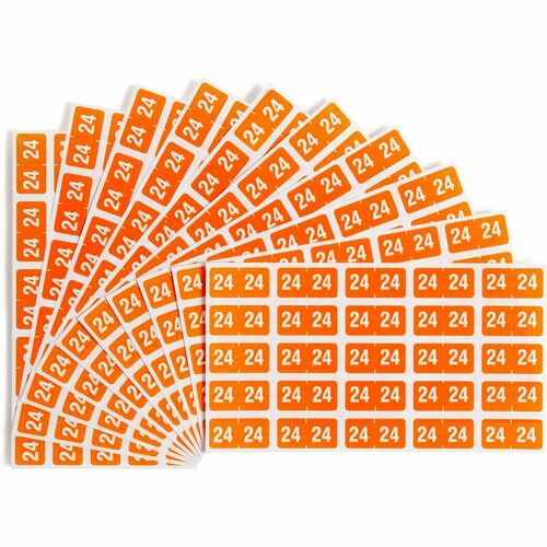 Year Labels, ETS 2024, Color-Coded, 1" x 1/2", OE 250/PK