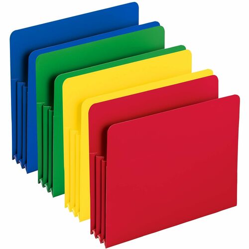 Pocket, Poly, Letter, 3.5" Expansion, Assorted 4/PK