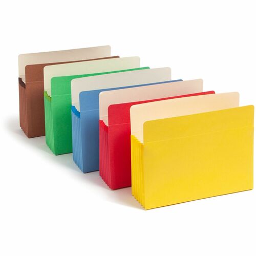 Pocket, File, Ltr, 5.25" Ex, Ast 5/PK