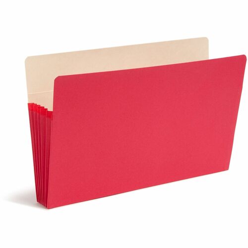 Pocket, File, Legal, 5.25" Exp, Red