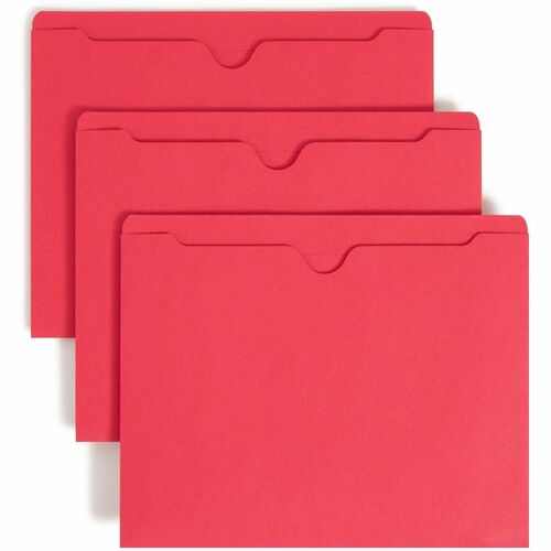 Jacket, File, Letter, Flat, Red 100/BX