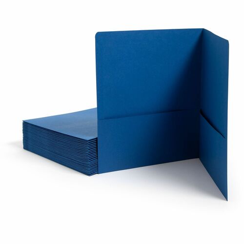 Folder, 2 Pocket, Letter, Dark Blue 25/BX