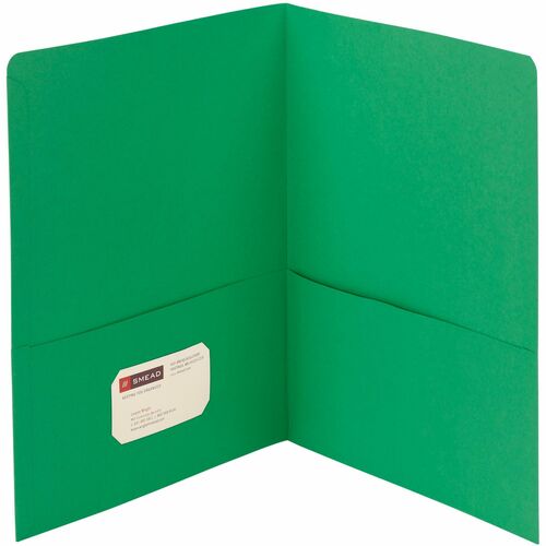 Folder, 2 Pocket, Letter, Green 25/BX
