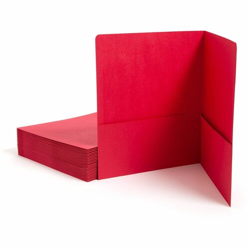 Folder, 2 Pocket, Letter, Red 25/BX