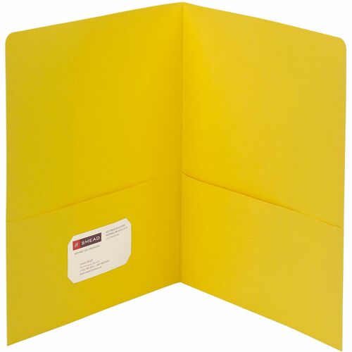 Folder, 2 Pocket, Letter, Yellow 25/BX
