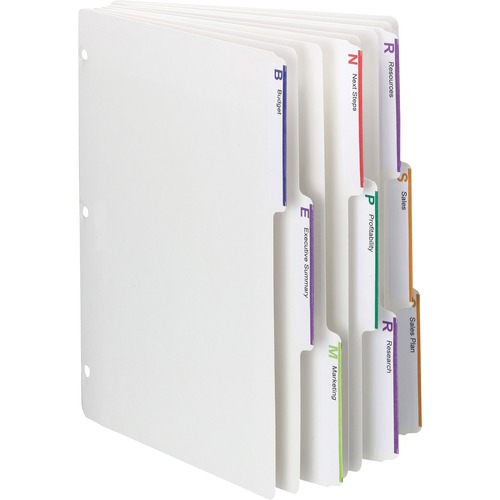 Dividers, Index, 3-Ring, 1/3 25/BX
