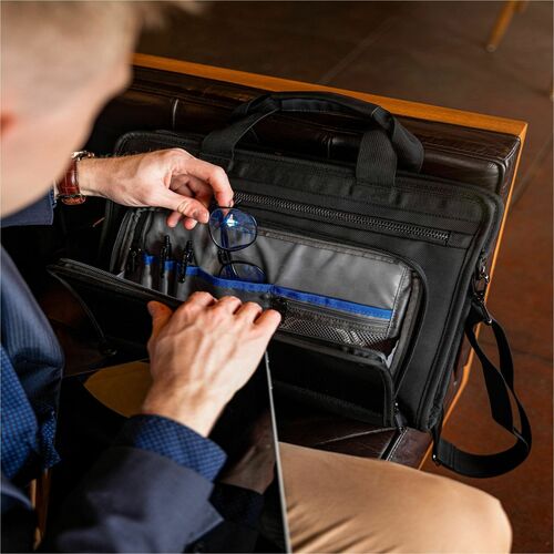 Briefcase, Professional, For 15.6" Laptops/Tablets, Polyester, Black
