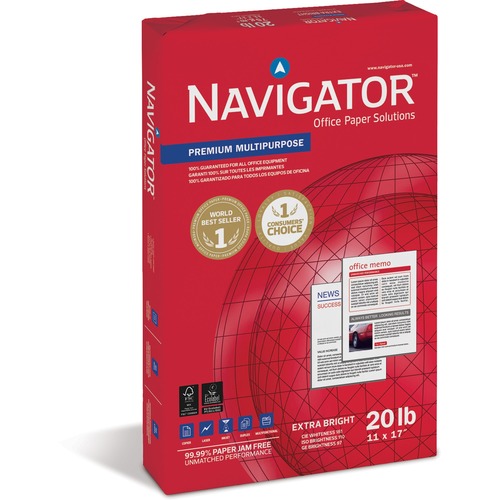 Multipurpose Paper, 97BR, 20 lb, 11" x 17", White 5/CT