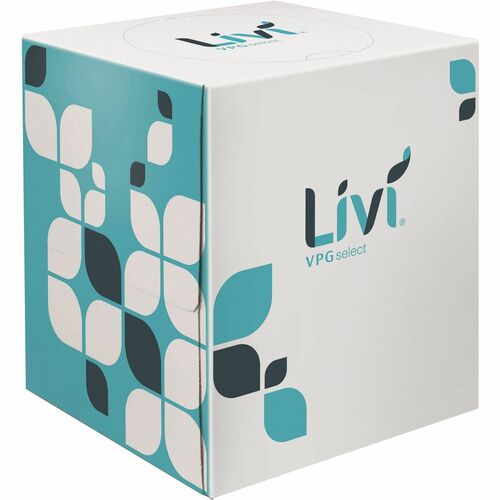 Facial Tissue, Cube Box, 2-Ply, 8-2/5" W x 8-1/10" L, White 36/CT