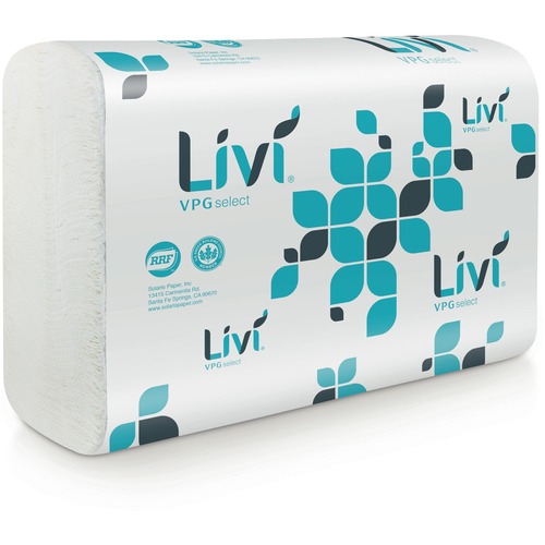 Paper Towel, 1-Ply, 250 Sht, 9-1/10"Wx9-1/2"L, White 16/CT
