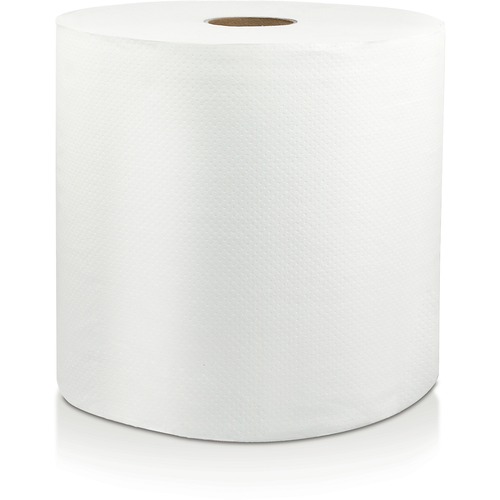 Roll Towel, Hardwound, 1-Ply, 8" Wide x 600' Long, White 6/CT