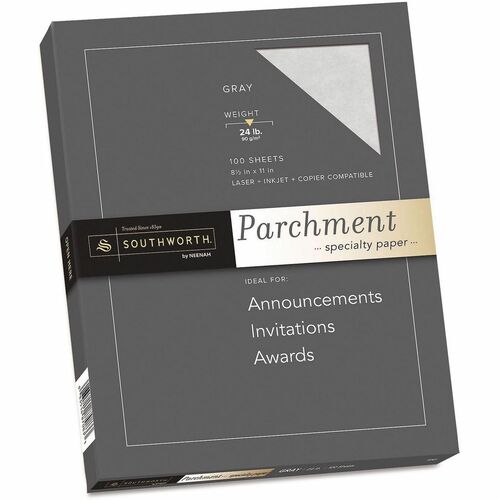 Paper, Parchment 24#, Gray 100/PK
