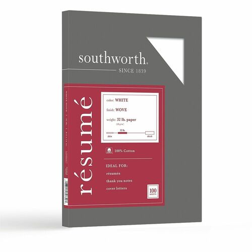 Paper, Resume, 32#, White 100/BX