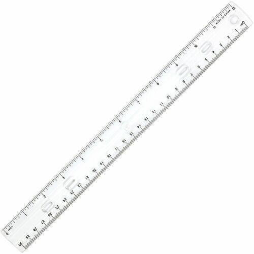 Ruler, Plastic, Standard, 12"
