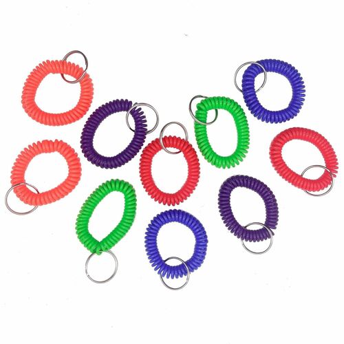 Keyring, Coil, Wrist 10/PK