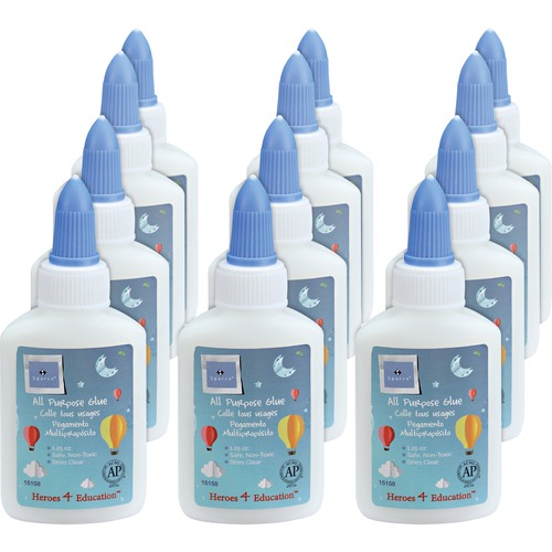School Glue, 1.25oz., White 12/BX