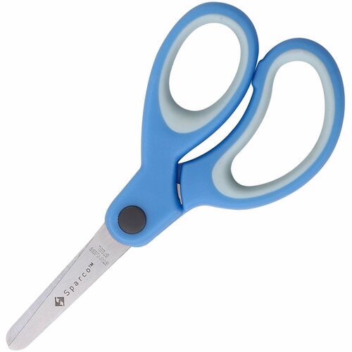 Scissors, 5", Blunt Tip, Easy Grip Handle, Blue