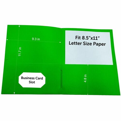 Portfolio, 2 Pocket, Green 25/BX