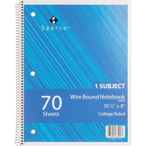 Notebook, Wire, College, 1 Sub, 70