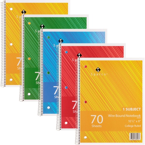 Notebook, Wire, College, 1 Sub, 70 5/BD