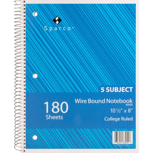 Notebook, Wire, College, 5 Sub, 180