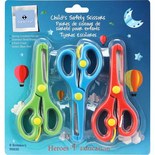 Child Safety Scissors, Ast 6/PK