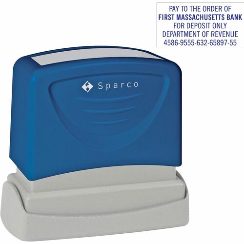 Endorsement Stamp, 1" x 2" Impression, 1-7 Lines, Max Char 26