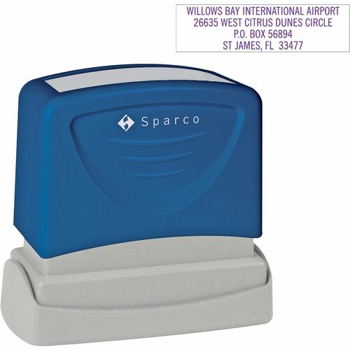 Business Address Stamp, 5/8" x 2-7/16", 1-5 Lines, Max Char 32