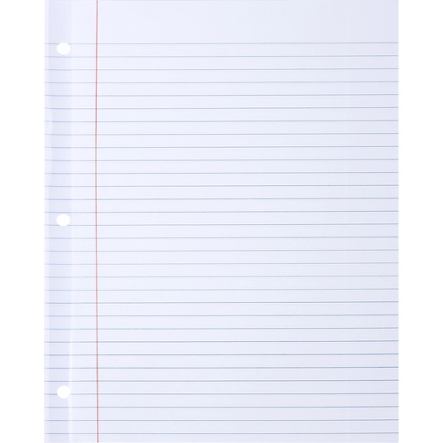 Reinforced Filler Paper, Wide Rule, 11" x 8-1/2", WE 100/PK