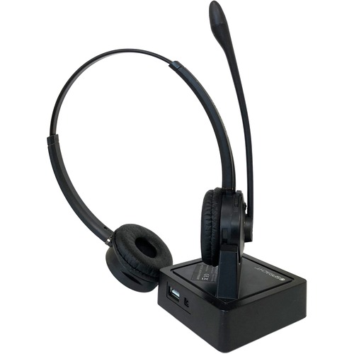 Headset, With Charging Base, Dual-Ear, Bluetooth, 33' Range, Black