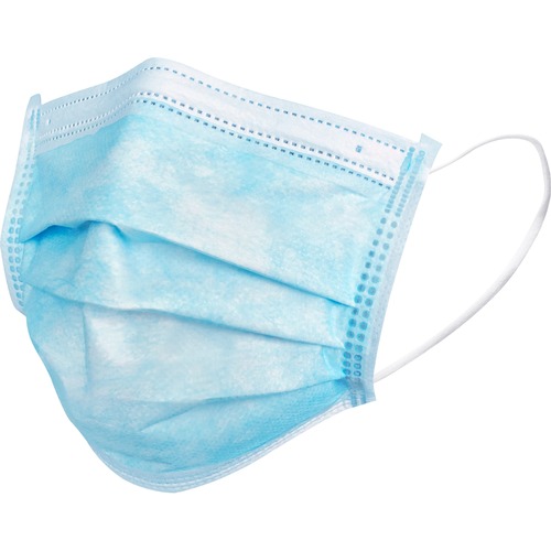 Face Masks, For Child, With Ear Loops, 5.7" x 3.7", Blue 50/BX