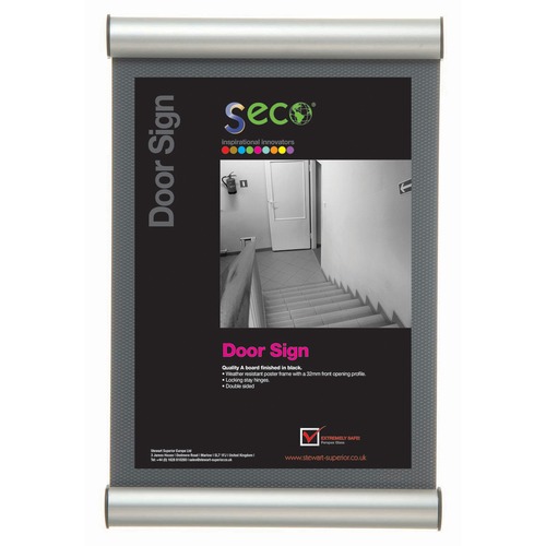Snapframe, Door Sign, 8.5x11, Silver
