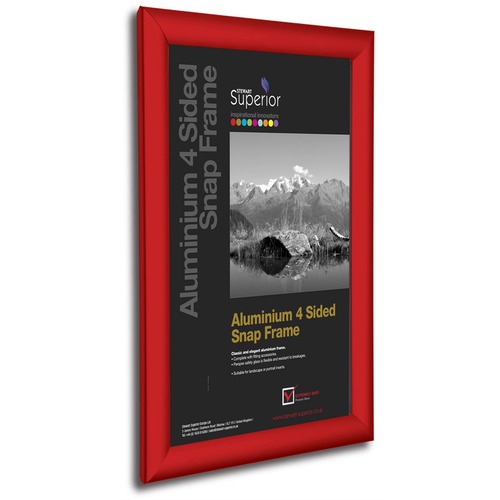 Frame, Mitred, Snap, Aluminum, 1" Profile, 18" x 24", Red