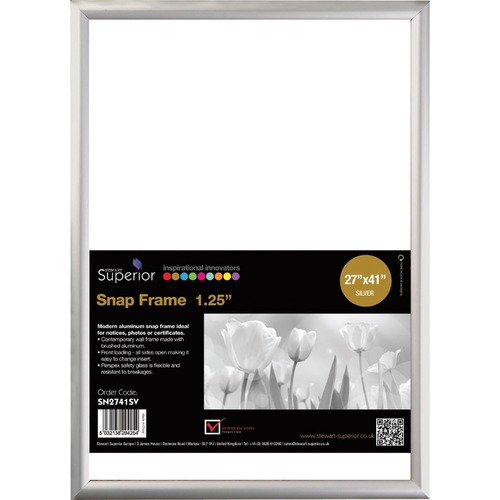 Snapframe, Aluminum, 27 X 41, Silver