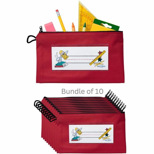 Pouch, Pencil, Red 10/CT