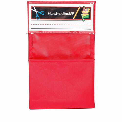 Pouch, Desk, Adhesive, Red