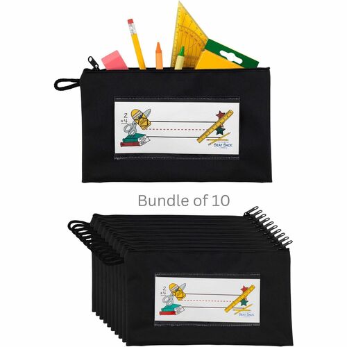 Pouch, Pencil, Black 10/CT