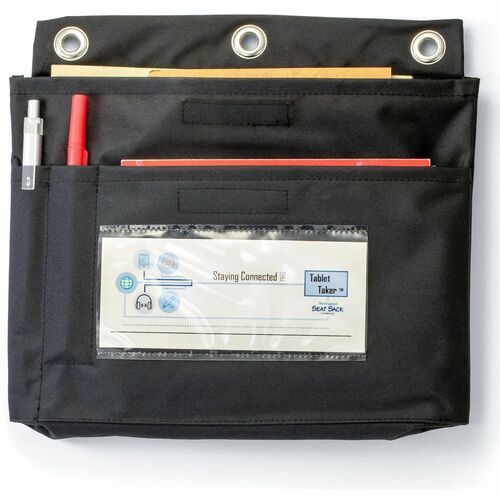 Pouch, Tablet, Desk, Large, Black 10/CT