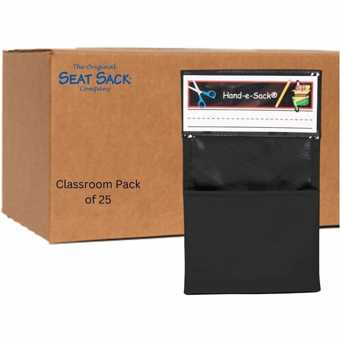Pouch, Desk, Adhesive, Black 25/CT
