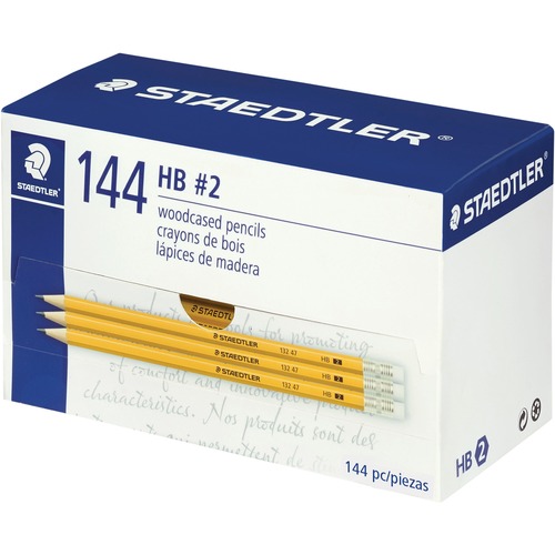 Pencils, No. 2 HB, Pre-Sharpened, Yellow 144/BX