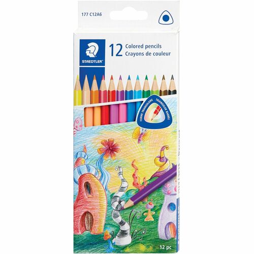Pencil, Triangular, Colored 12/PK