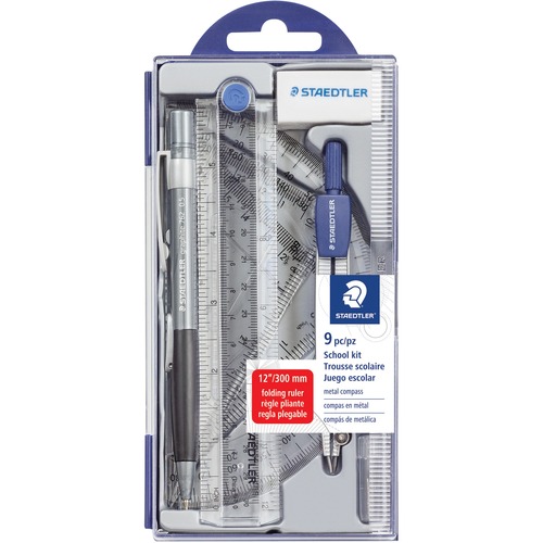 Math Set, Blue/Silver