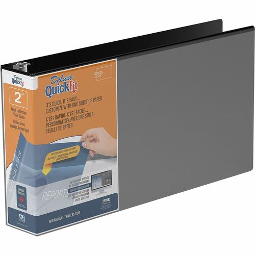Binder, Landscape, 8.5x14, 2", Black